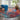Celestial CES08 Pictorial Blue Gold Yellow Multi Jute Polypropylene Abstract Rug - Round 122x122 cm (4'x4')