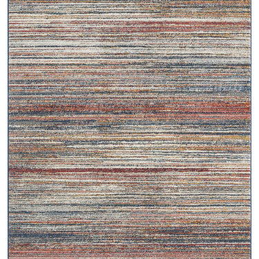 Delta Gamma Multi Cotton Abstract Geometric Striped Rug