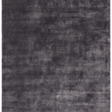 Katherine Carnaby Chrome Hand Made Rug Modern Plain Viscose Silky Shiny Luxurious Lead Grey Rug