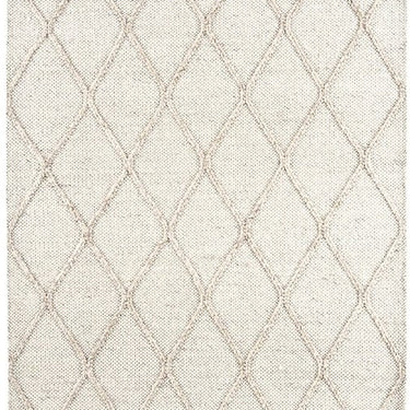 Katherine Carnaby Coast Diamond Wool and Viscose High Quality Hand Woven CD02 Cream Rug
