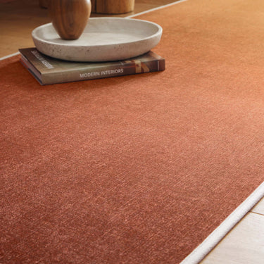 Eco-Washable Ombre Coral Orange Non-Slip Modern Rug