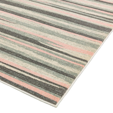 Colt Stripe Pattern Rugs in Mustard and Pink