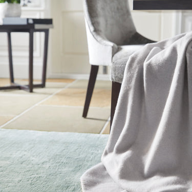 Guru Hush Aqua Turquoise Wool Viscose Modern Rug