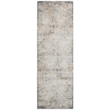 Pollo 101 Modern Abstract Silver Grey Rug Runner by Consept Looms
