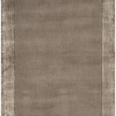 Ascot Modern Plain Hand Woven Wool Viscose Bordered Taupe Rug