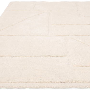 Asiatic London Horizon Robot Tufted Ivory Cotton Abstract Geometric Textured Rug