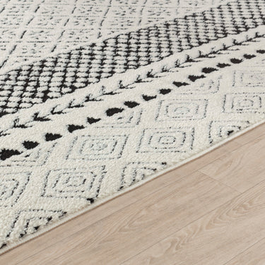 Freud Modern High Pile Black Rug