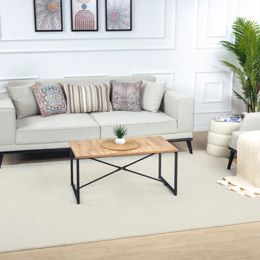 Freud Modern High Pile Ivory Rug