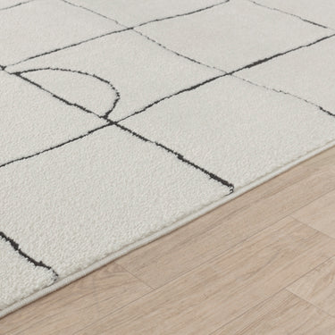Freud Modern High Pile Black Rug