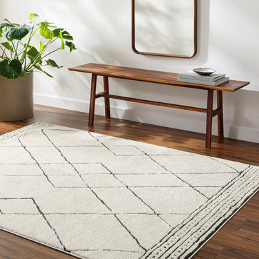 Freud Modern High Pile Black Rug