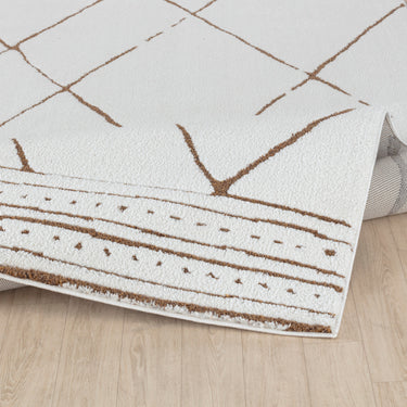 Freud Modern High Pile Berber Brown, Ivory & Terracotta Rug