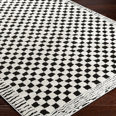 Freud Modern High Pile Checkered Runner Black