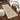 Freud Modern High Pile Checkered Runner Skandi Brown & Ivory Rug