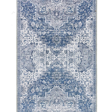 Origins Washable Garda Rug Traditional Persian Classic Blue Rug