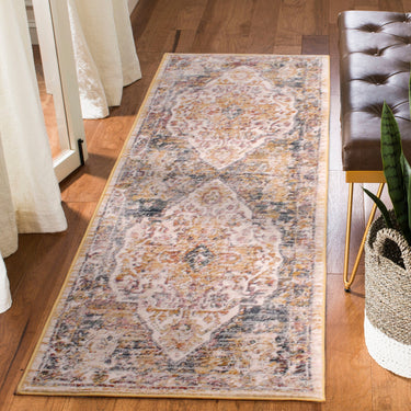 Nova 9048 Traditional Vintage Soft Rug Hallway Runner in Cream White