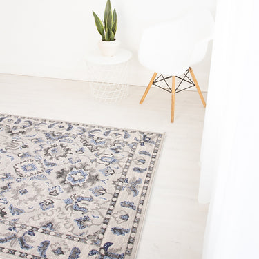 Ultimate Rug Balletto 13NA Living Bedroom Grey Blue Polypropylene Traditional Abstract Rug