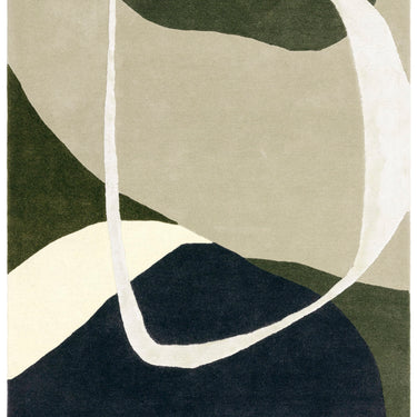 Asiatic London Matrix Signature Tufted Soft Silky Green Wool Viscose Abstract Geometric Rug 120x170 cm