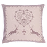 Christmas Reindeer Heart Grey Washable Cotton Soft Cushion 45x45 cm