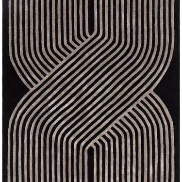 Asiatic London Matrix Solstice MAX99 Viscosesoft Silky Grey Hand-Carved Wool Abstract Rug