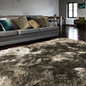 Plush Plain Shaggy High Pile Thick Silky Fluffy Soft Hand Woven Taupe Rug - Small 70x140 cm (2'3"x4'7")