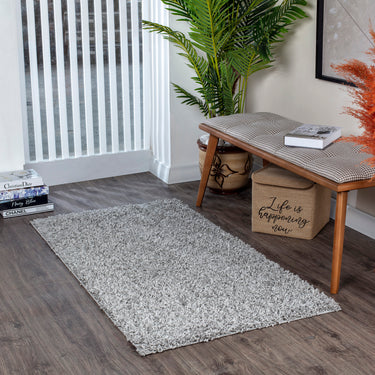 Fivelands Shaggy Solid Color Grey Rug