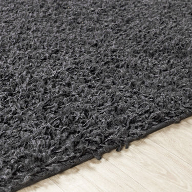 Lilly Shaggy Solid Color Plush Pile Dark Grey Rug