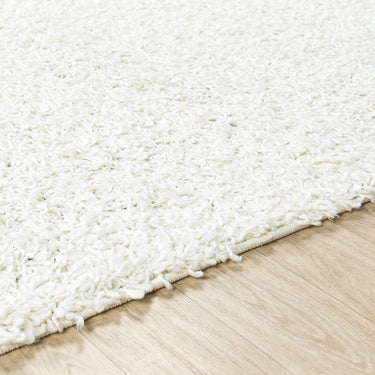 Lilly Shaggy Solid Color Plush Pile White Rug