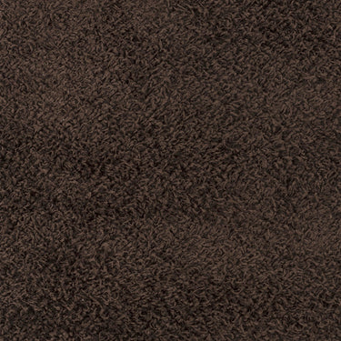 Lilly Shaggy Solid Color Plush Pile Dark Brown Rug