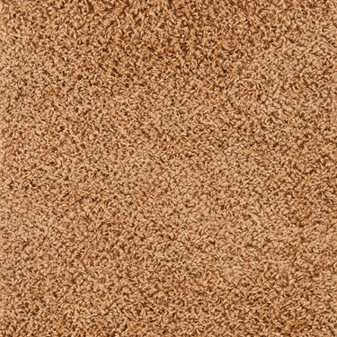 Lilly Shaggy Solid Color Plush Pile Terracotta Brown Rug