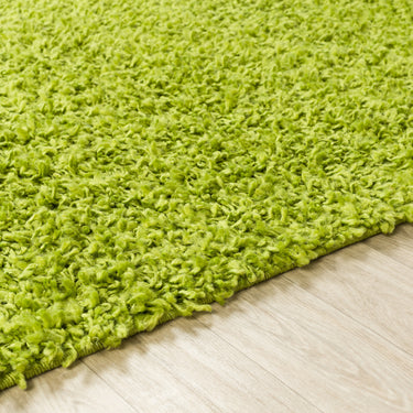 Fivelands Solid Color Plush Soft Pile Green Rug