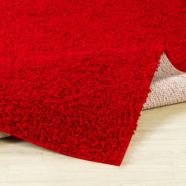 Fivelands Solid Color Plush Soft Pile Red Rug