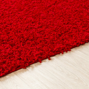 Fivelands Solid Color Plush Soft Pile Red Rug