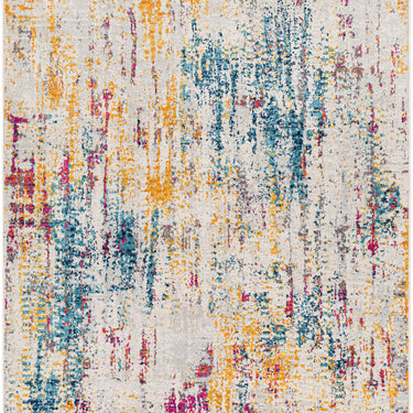 Floransa Abstract Modern Marble Blue Rug