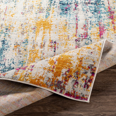 Floransa Abstract Modern Marble Blue Rug