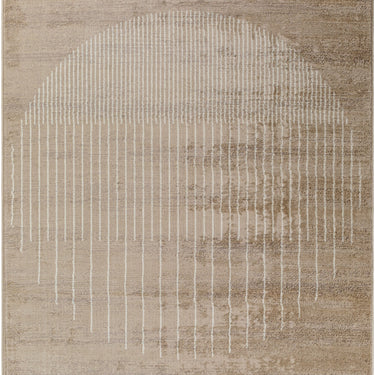 Floransa Geometric Modern Skandi Brown, Tan & Light Beige Rug - Medium 120x170 cm (3'11'' x 5'7'')