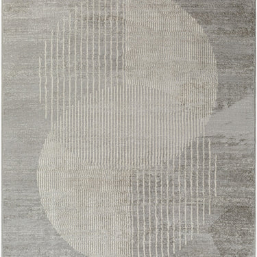 Floransa Geometric Modern Skandi Grey & Light Beige Rug - Design FSA2375 - Medium 120x170 cm (3'11'' x 5'7'')