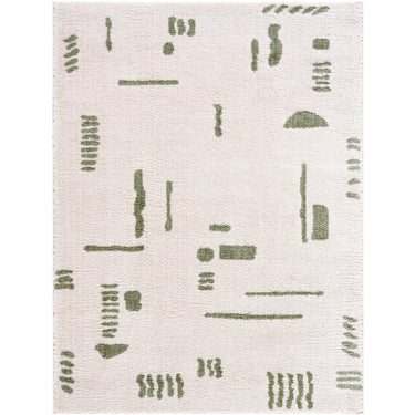 Fossay Washable Shaggy Green Rug
