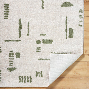 Fossay Washable Shaggy Green Rug