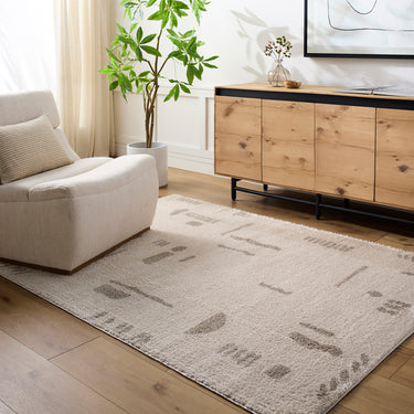 Fossay Washable Shaggy Grey Rug