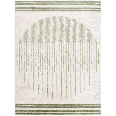 Fossay Washable Modern Shaggy Green Rug