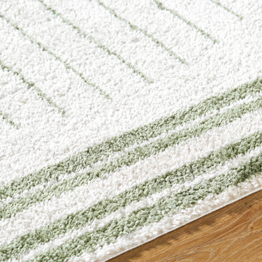 Fossay Washable Modern Shaggy Green Rug