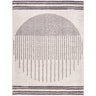 Fossay Washable Shaggy Modern Black, Ivory & Charcoal Rug - Design FSG2308 - Medium 120x170 cm (3'11'' x 5'7'')
