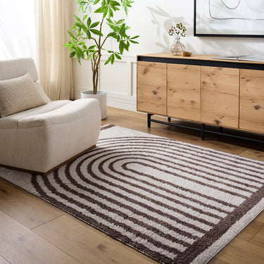 Fossay Washable Modern Shaggy Brown Rug