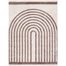 Fossay Washable Shaggy Modern Brown & Ivory Rug - Design FSG2310 - Medium 120x170 cm (3'11'' x 5'7'')