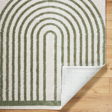 Fossay Washable Modern Shaggy Green Rug