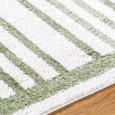 Fossay Washable Modern Shaggy Green Rug