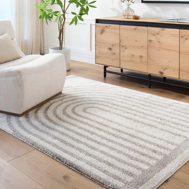 Fossay Washable Modern Shaggy Grey Rug
