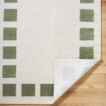 Fossay Washable Modern Shaggy Green Rug