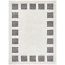 Fossay Washable Shaggy Modern Black, Ivory & Charcoal Rug - Design FSG2316 - Medium 120x170 cm (3'11'' x 5'7'')