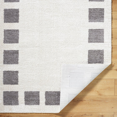 Fossay Washable Modern Shaggy Black Rug